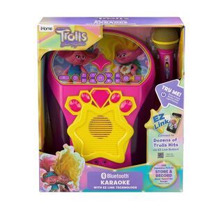 Trolls - Trolls 3 Bluetooth Karaoke Wired Mic Light Show Re Pink